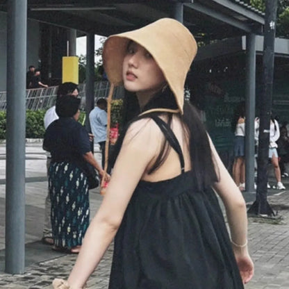 Big Wide Brim Linen Sun Hat