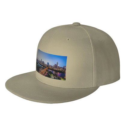 Austin Texas City Skyline Lights Snapback Cap