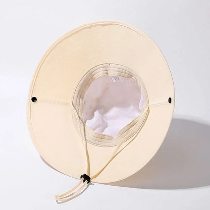Wide Brim UV Protection Bucket Hat With Windproof Strap