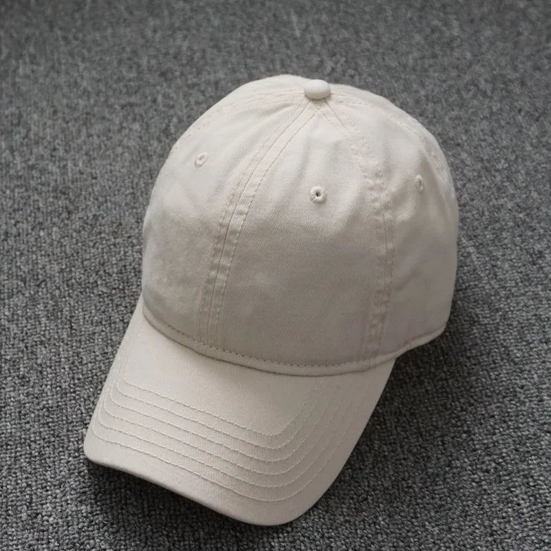 Oversize 100% Cotton Baseball Cap Large Snapback Hat For Big Heads Men Women Blank Sun Cap Adjustable Plain Dad Golf Cap Size 55-65cm