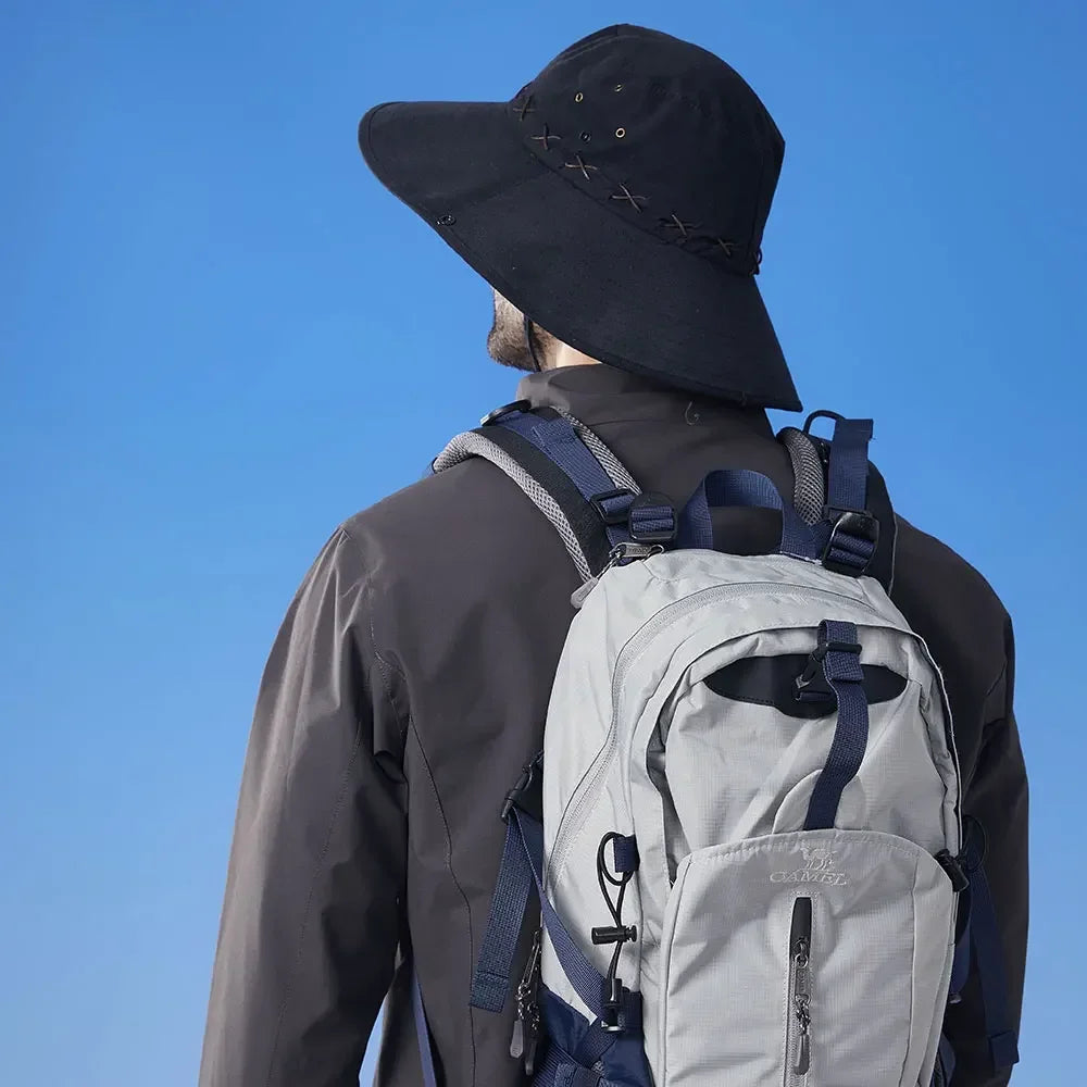 Wide Brim UV Protection Bucket Hat With Windproof Strap