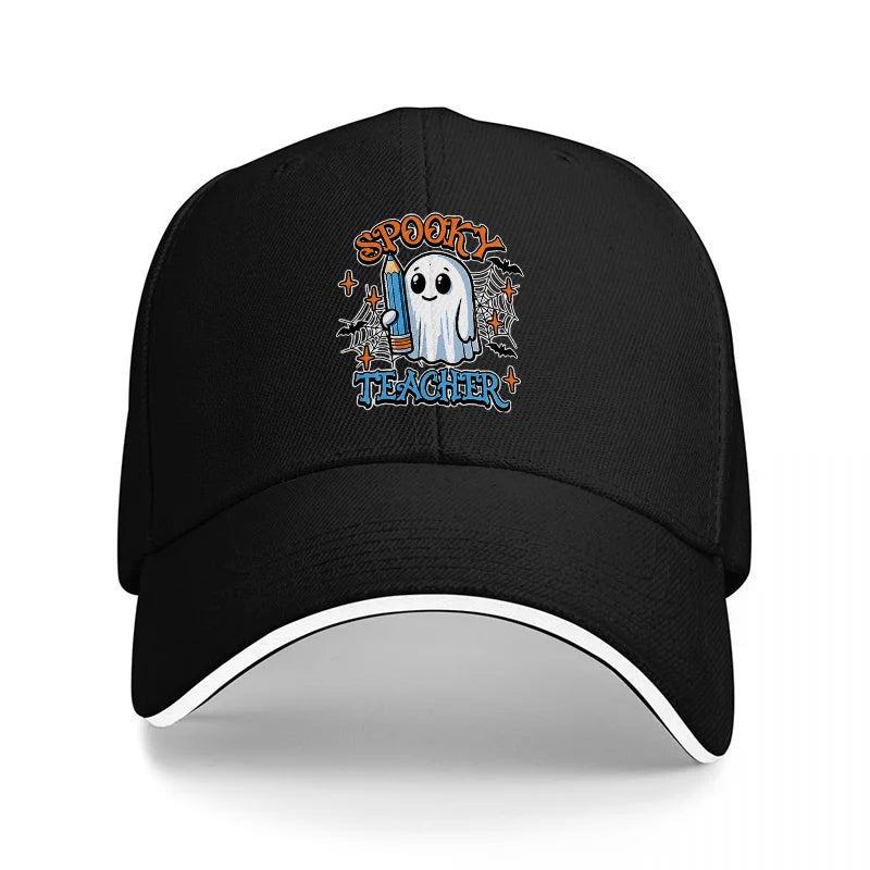 Spooky Teacher Ghost Baseball Cap