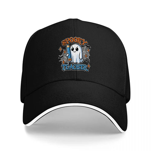 Spooky Teacher Ghost Baseball Cap