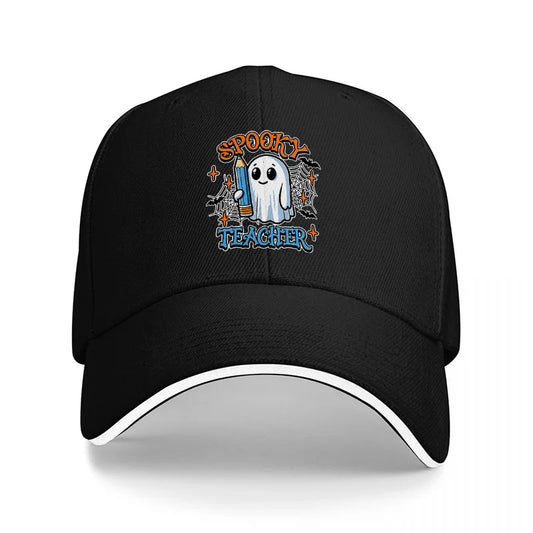 Spooky Teacher Ghost Baseball Cap