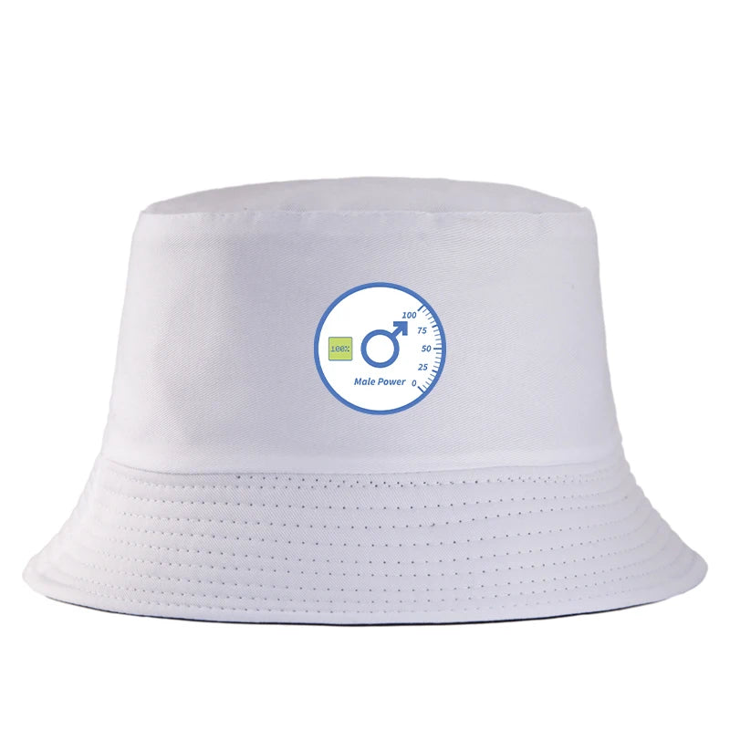Funny Male Power Print Bucket Hat