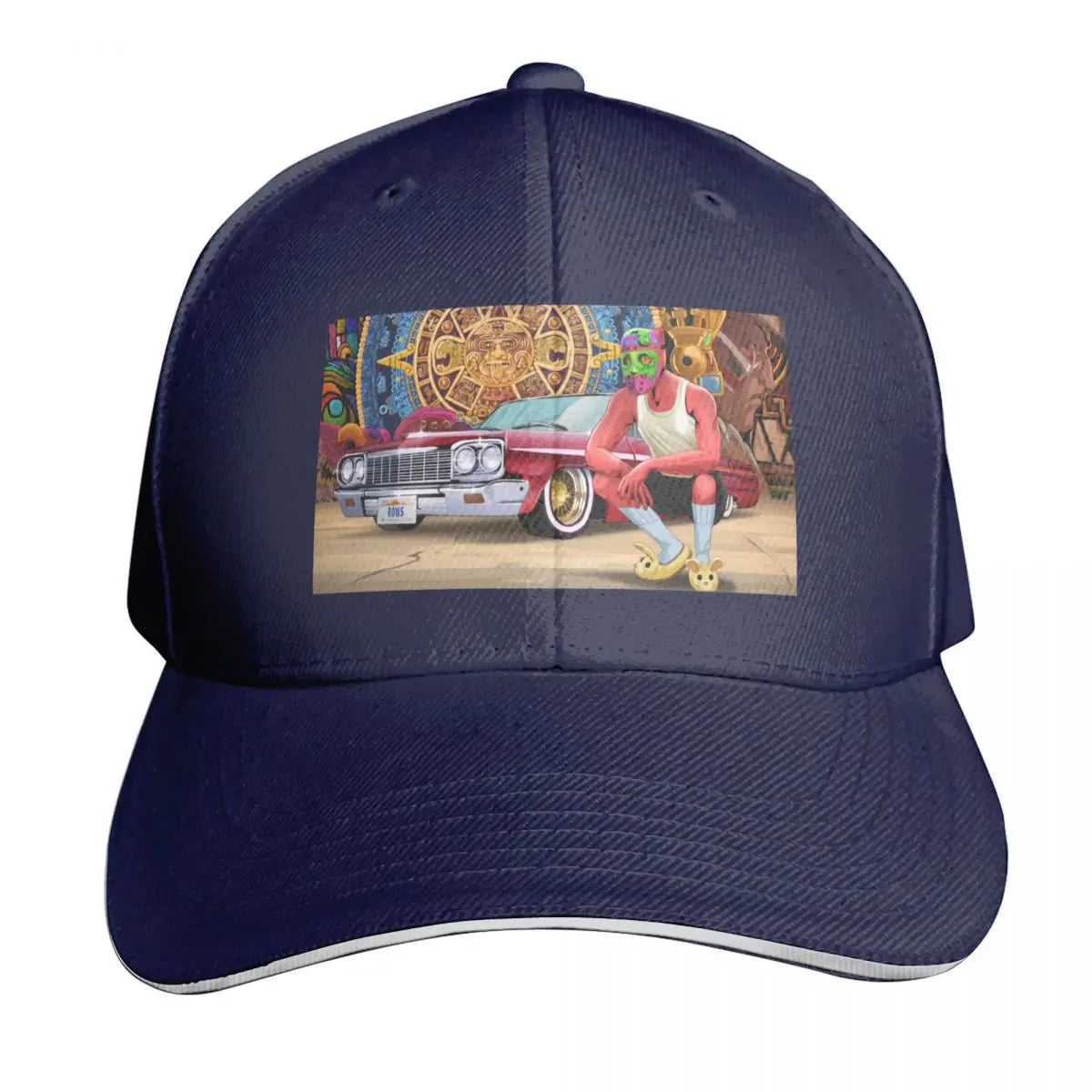 Masked Up Rows Posted Graphic Baseball Cap