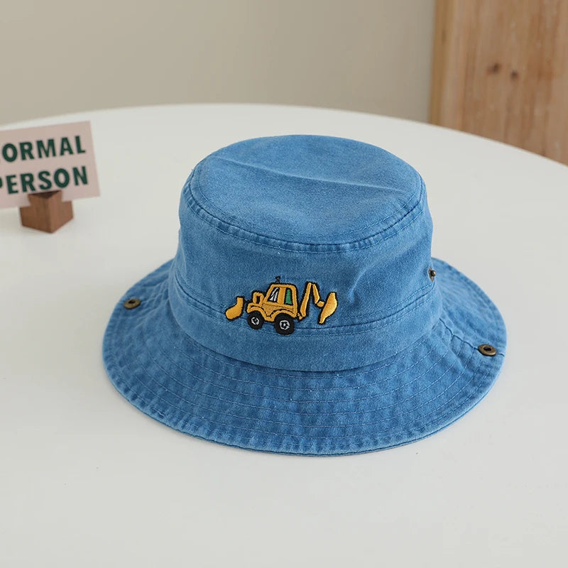 Kids Excavator Sports Bucket Hat