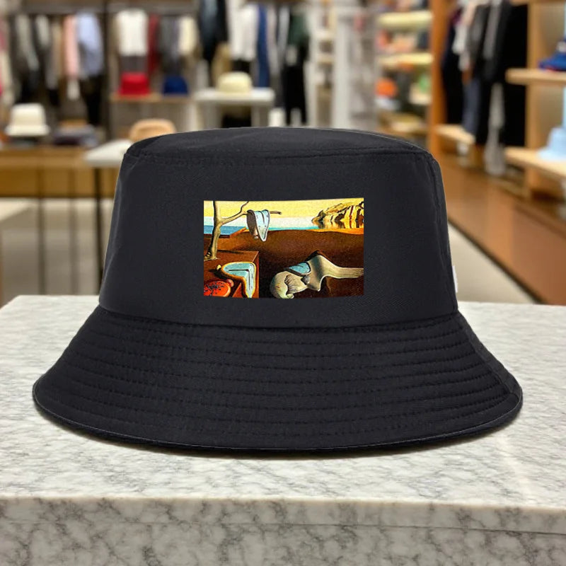 Dali Melting Clock Print Bucket Hat