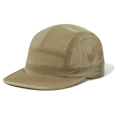 Japanese Style Flat Brimmed Baseball Cap Soft Top Adjustable