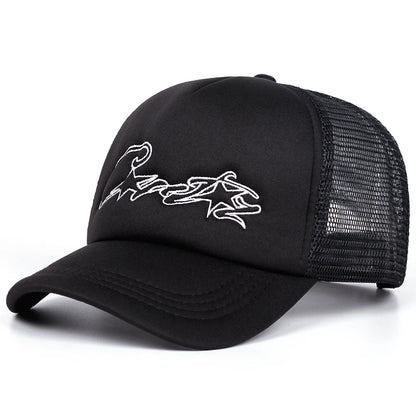 Fashion Simple New Breathable Mesh Hat Five Pointed Star