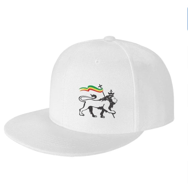 Lion Of Judah Rasta Flat Brim Snapback Cap