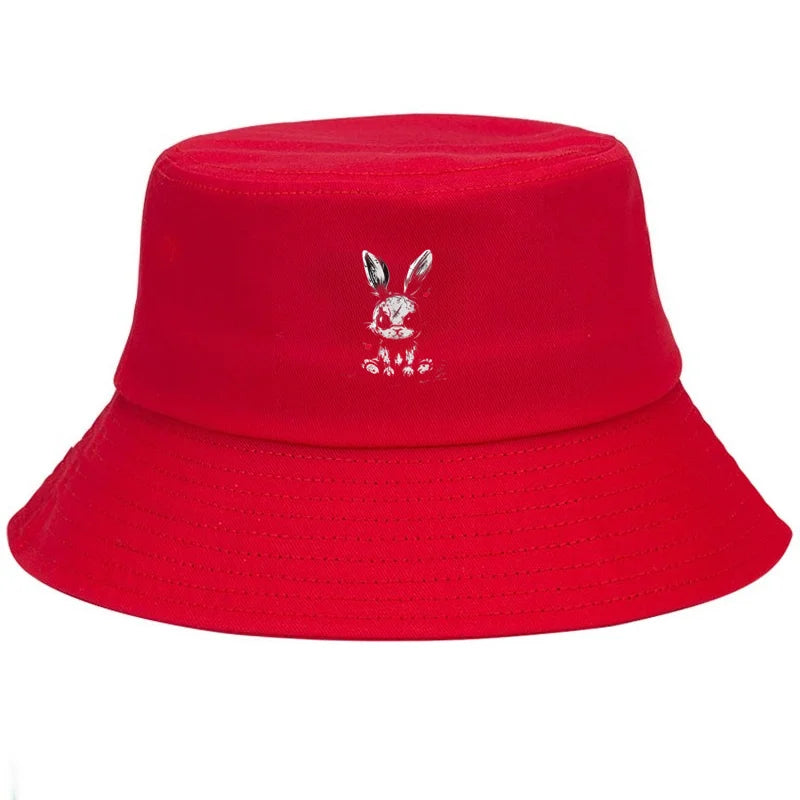 Graffiti Rabbit Cotton Bucket Hat