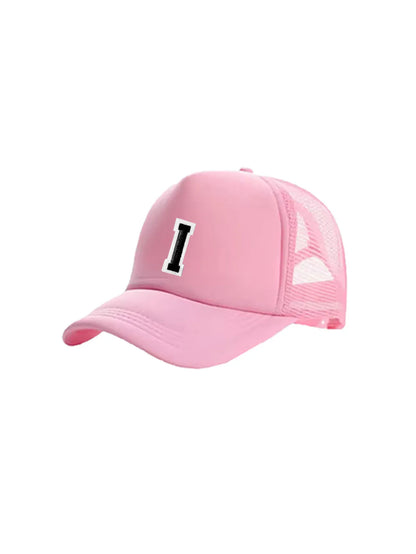 1pc Women's Personalized A-Z Letter Mesh Baseball Cap Lightweight Breathable Outdoor Sun Hat Outdoor Sun Protection Adjustable