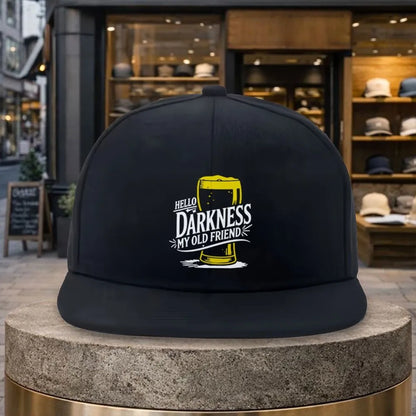 Hello Darkness Beer Glass Street Snapback Cap