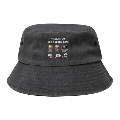 Things I Do In My Spare Time Funny Soccer Bucket Hats