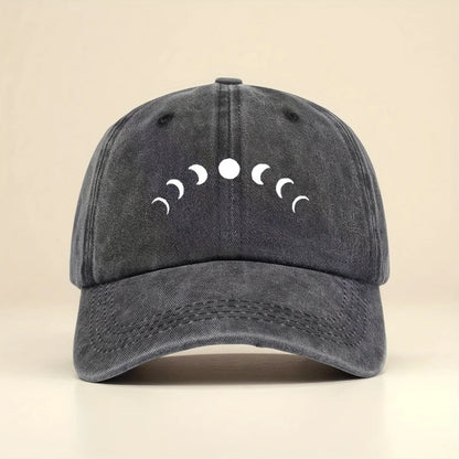 Moon Phase Retro Washed Baseball Cap
