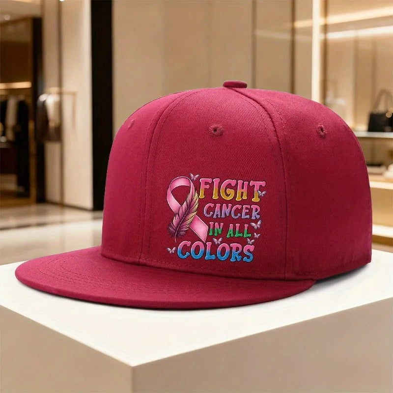 Fight Cancer Ribbon Snapback Cap