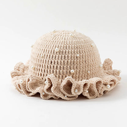 Women Handmade Crochet Ruffled Bucket Hat