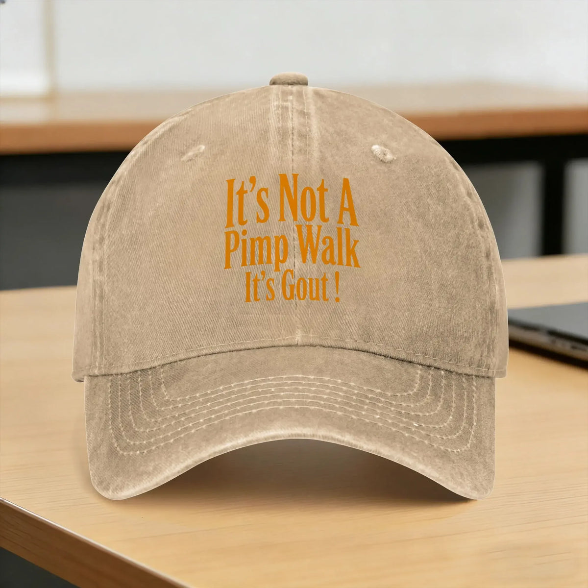 It's Not Pimp Walk It's Gout Washed Baseball Cap