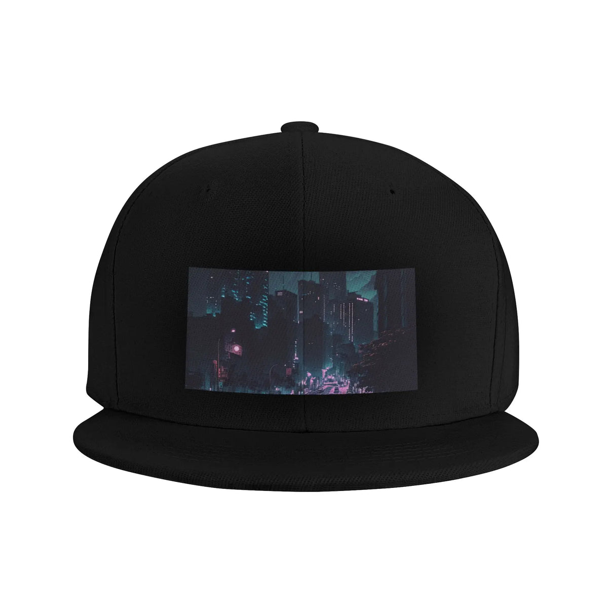 American Retro City Night Flat Brim Snapback Cap