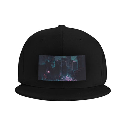 American Retro City Night Flat Brim Snapback Cap