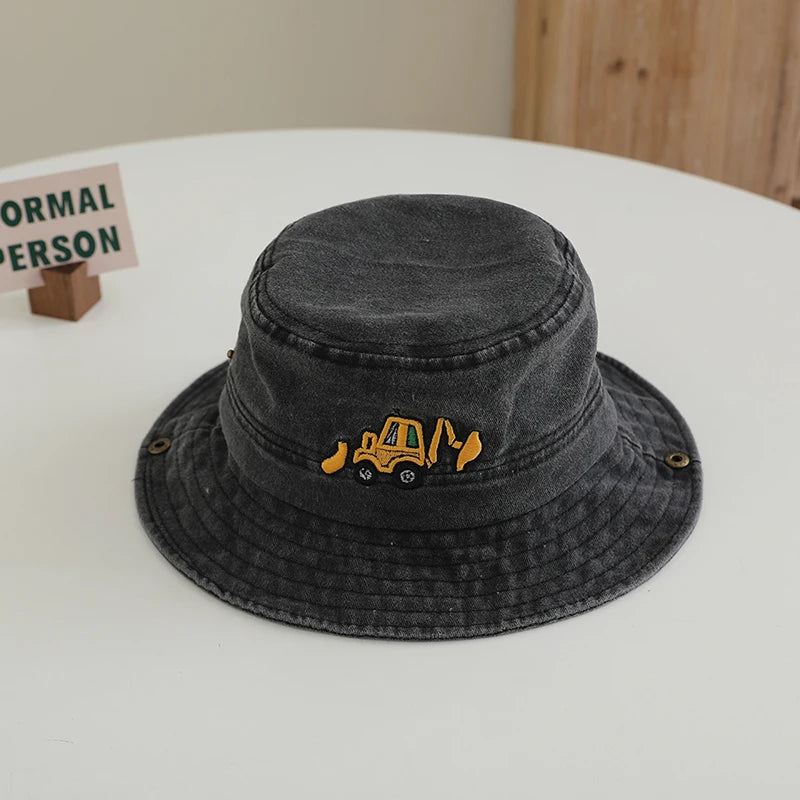 Kids Excavator Sports Bucket Hat
