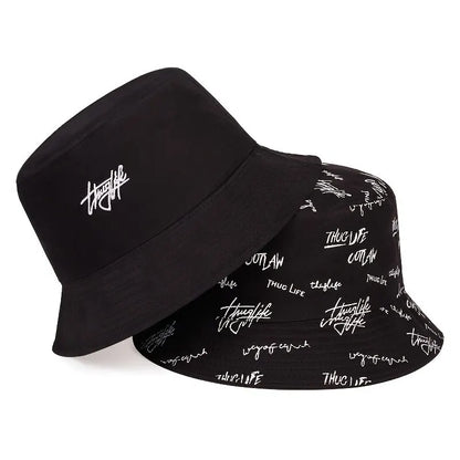 Letter Embroidery Casual Fisherman Bucket Hat