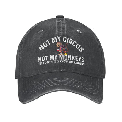 Funny Clown Quote Vintage Baseball Cap