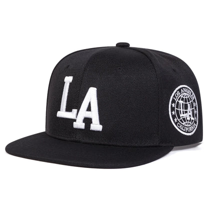 Letter Embroidered Hip Hop Snapback Cap