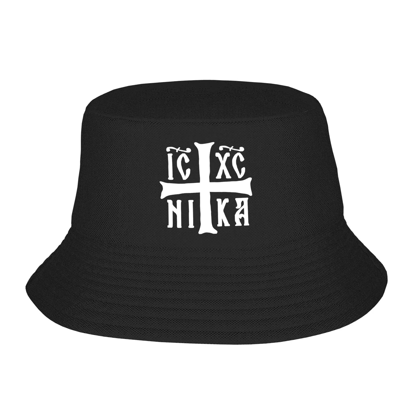 Christogram Ic Xc Nika Jesus Christ Is Orthodox Bucket Hat