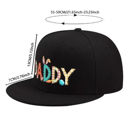 Daddy Easter Bunny Print Snapback Cap