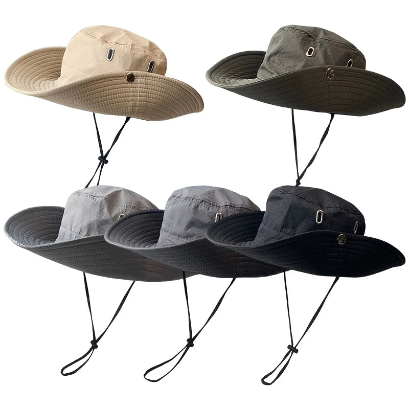 Wide Brim UV Protection Hiking Fishing Bucket Hat