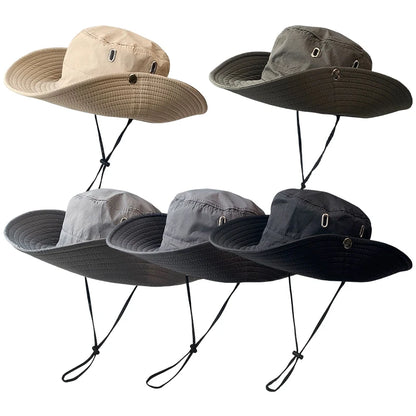 Wide Brim UV Protection Hiking Fishing Bucket Hat