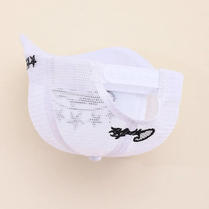 Fashionable Embroidered Baseball Hat Five Star Color Blocked Mesh Breathable Summer Duck Tongue Hat Versatile Sunshade Truck Hat