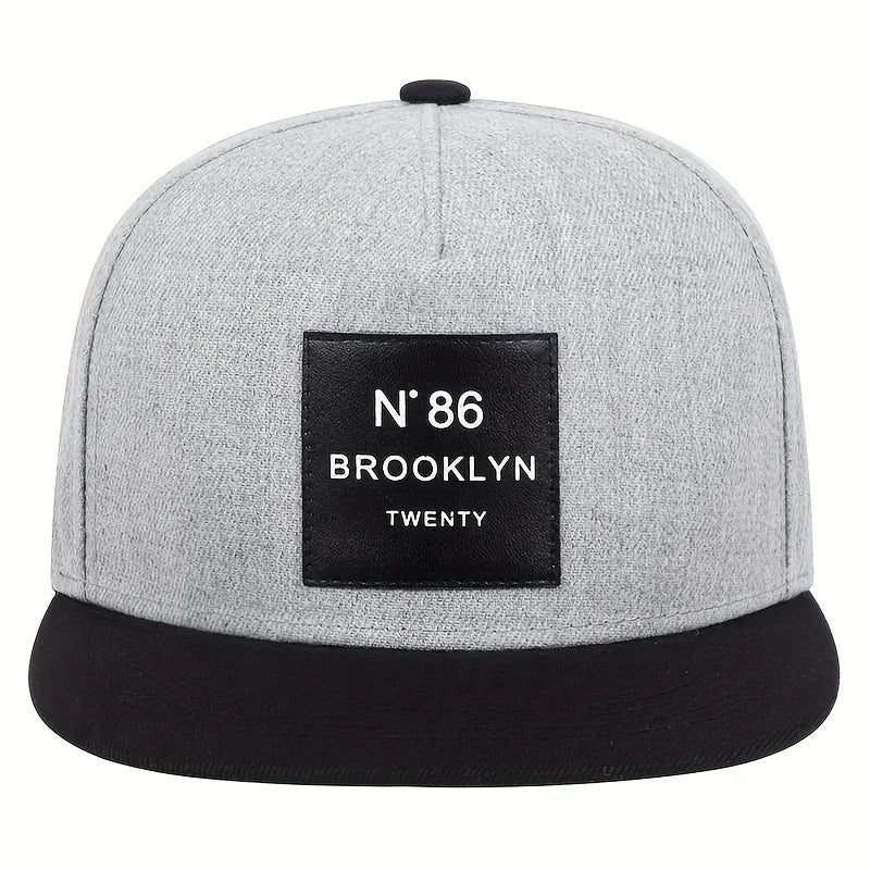 Brooklyn Label Embroidered Hip-Hop Snapback Cap