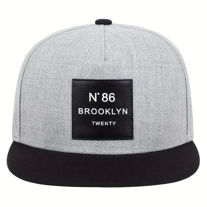 Brooklyn Label Embroidered Hip-Hop Snapback Cap