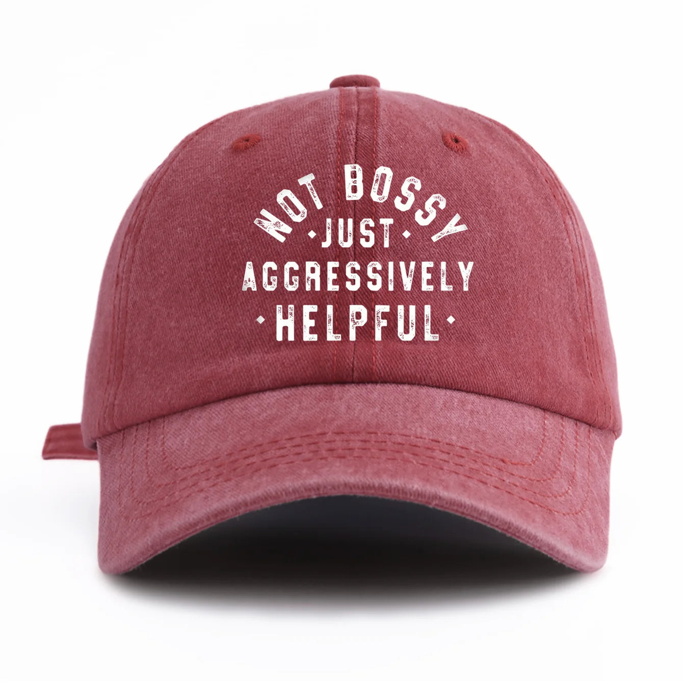 Not Bossy Washed Baseball Cap Retro