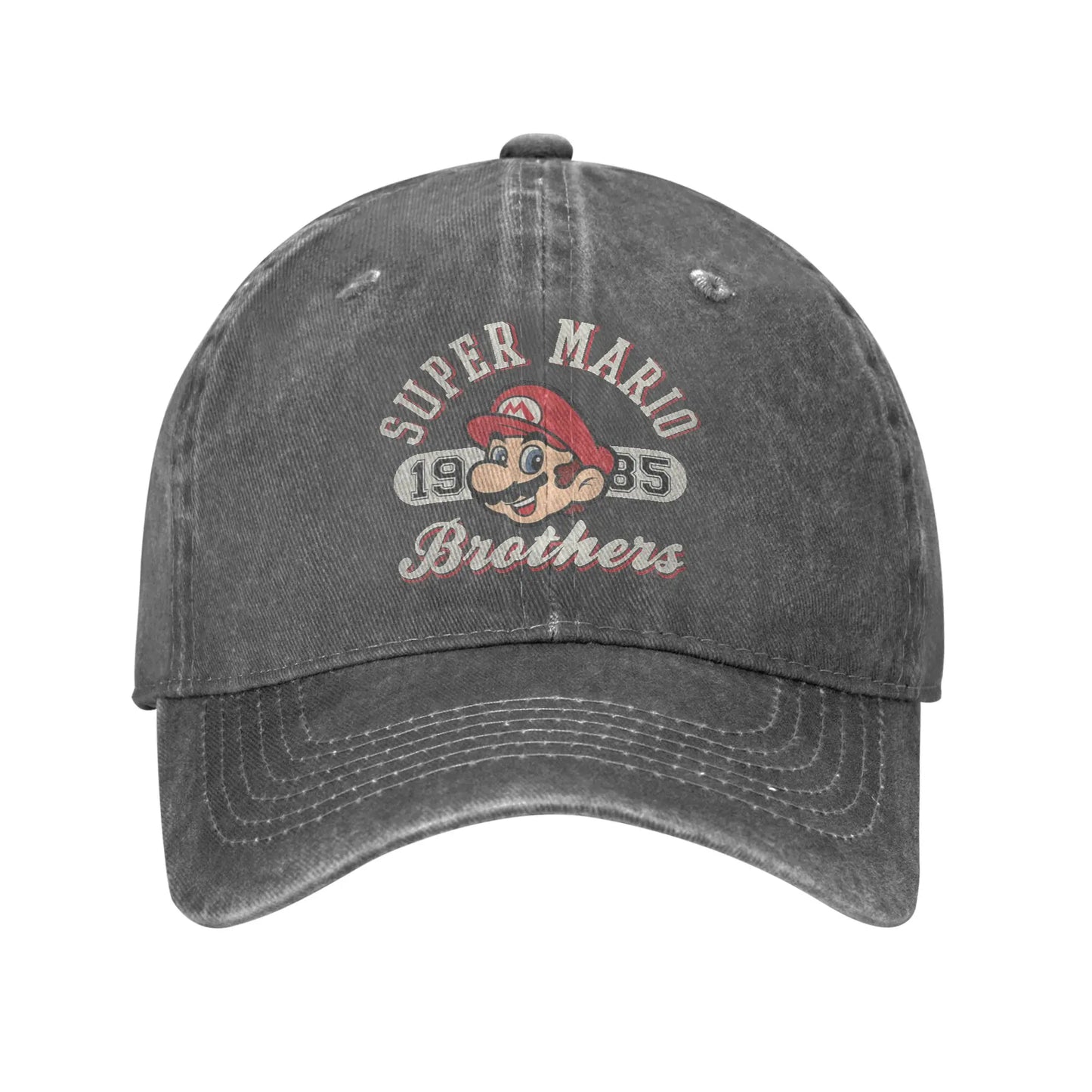 Retro Mario Bros Distressed Baseball Cap