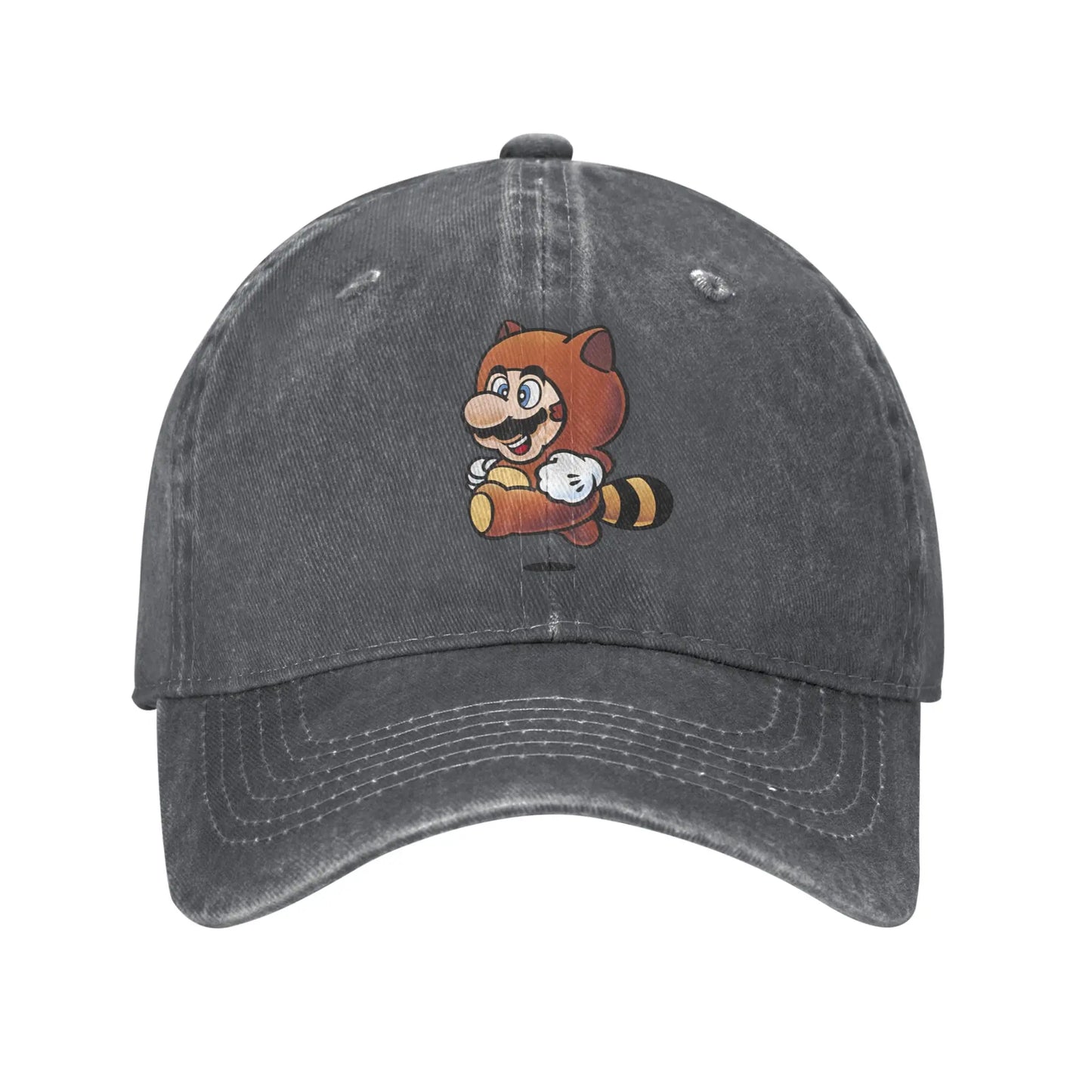 Tanooki Mario Distressed Denim Baseball Cap