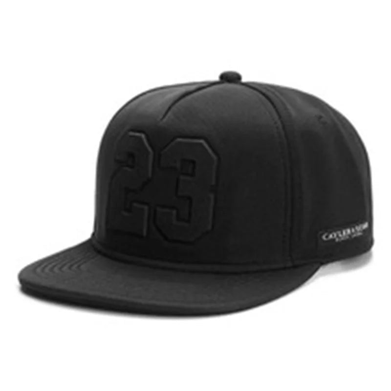 Unisex Embroidered Cotton Flat Brim Hip-Hop Snapback Cap