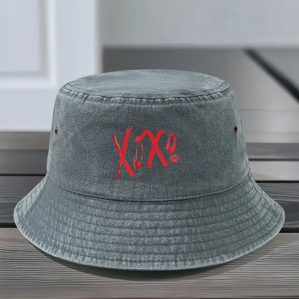 Vintage Washed Iconic Print Bucket Hat