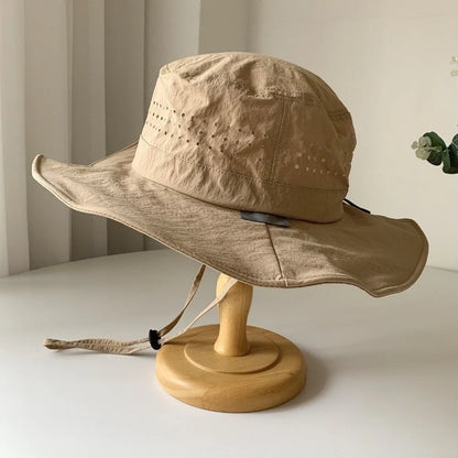 Breathable Wide Brim Quick-Dry Sun Protection Bucket Hat
