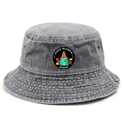 Custom Washed Cotton Bucket Hat Beach Vacation Style
