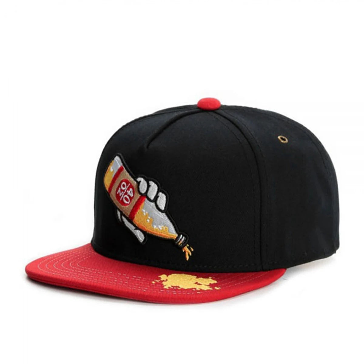 Cotton Embroidered Unisex Flat Brim Hip-Hop Snapback Cap
