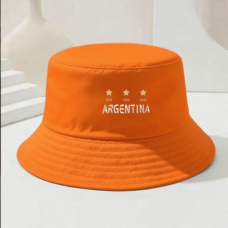 Retro Soccer Embroidered Denim Bucket Hat