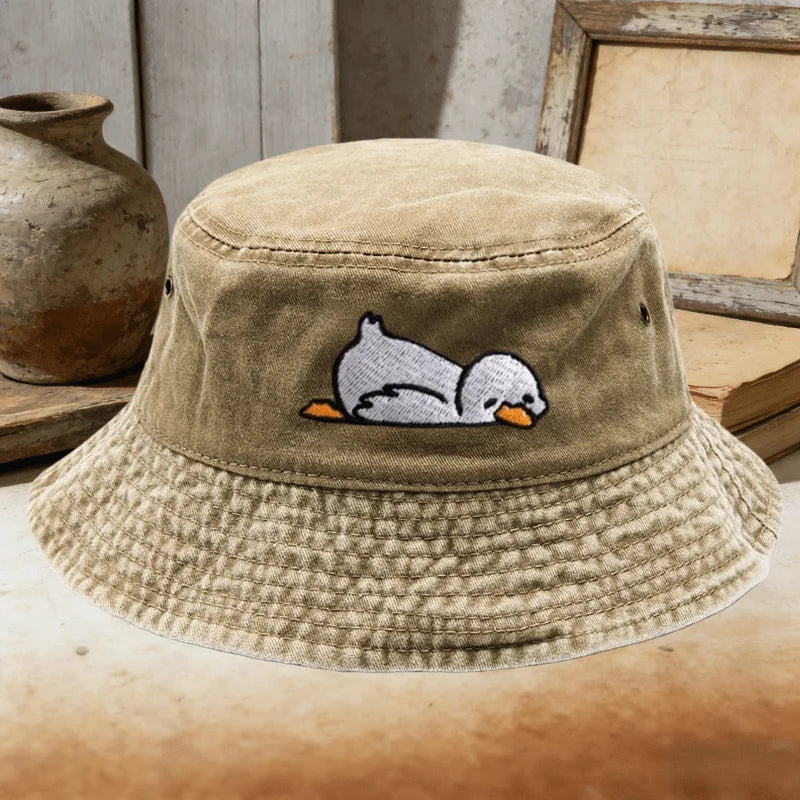 Adorable Duck Pattern Couples Casual Bucket Hat