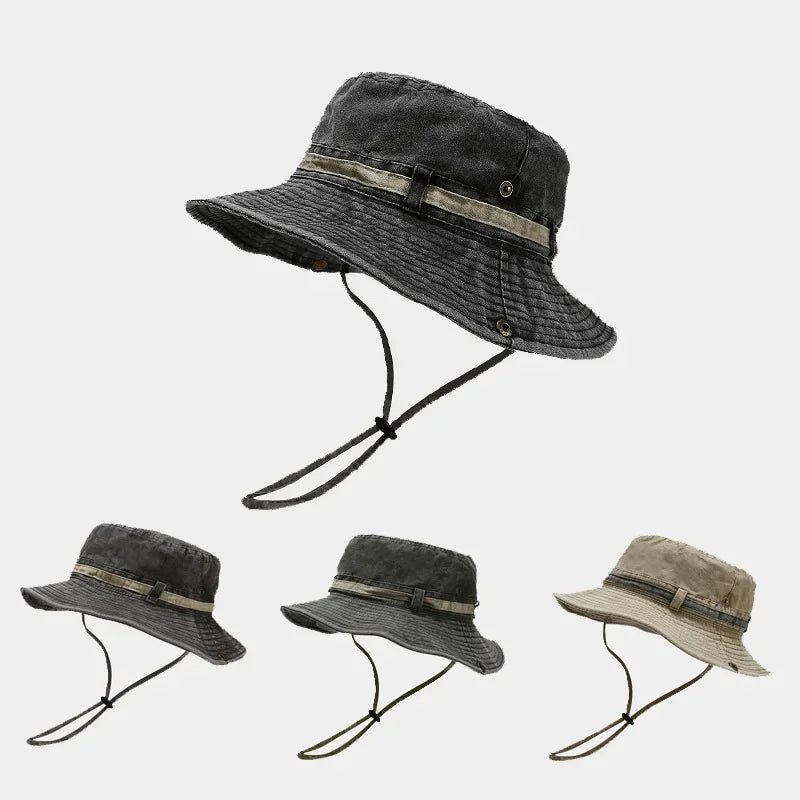 Four Seasons Cotton Solid Bucket Hat Fisherman Hat