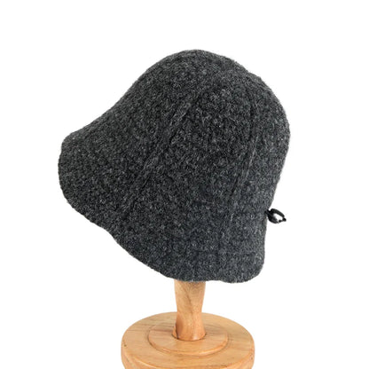 Women Adjustable Knitted Winter Bucket Hat