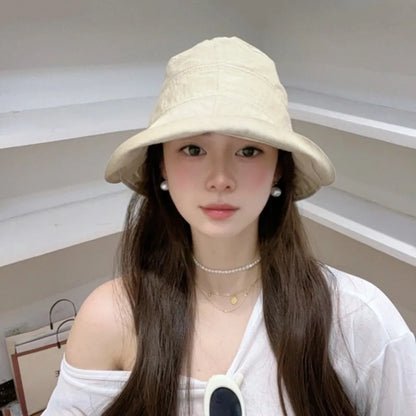Korean Style Lightweight Wide Brim Bucket Hat