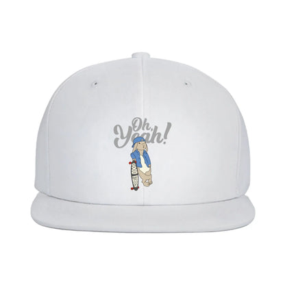 Oh Yeah Skater Rabbit Graphic Snapback Cap